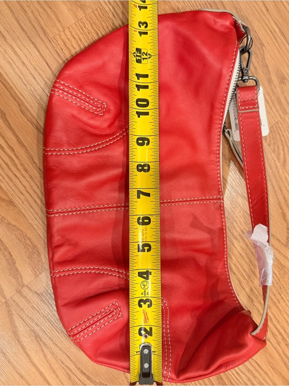 NWT Free People Red Leather Hobo Crescent Shoulder Bag